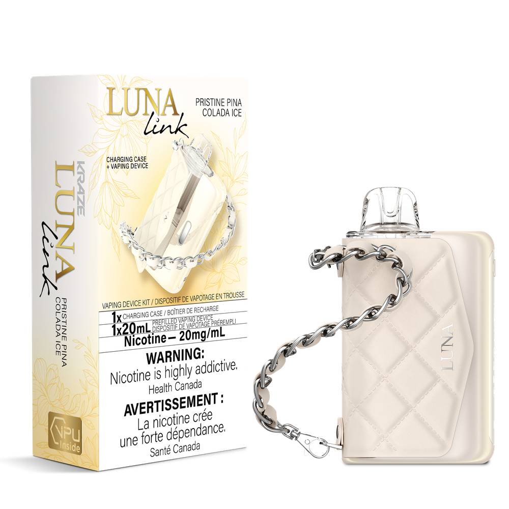 KRAZE Luna Link 100K Disposable Vape Kit – Pristine Pina Colada Ice